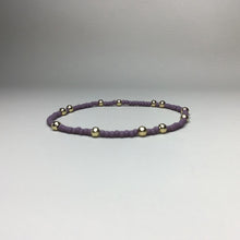 Load image into Gallery viewer, matte mauve with gold brass accent beads 