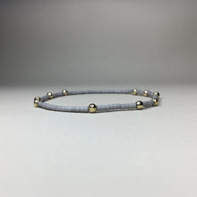 Load image into Gallery viewer, matte grey with gold brass accent beads