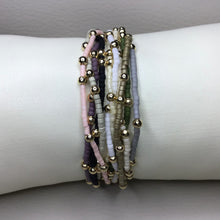 Load image into Gallery viewer, Bracelets | Seed Beads | Pastel Colors | Gold Accent Bead | Solid Colors