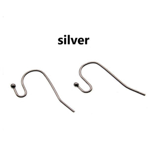 Stainless Steel | Earring findings | 20pcs | 21x12mm | Stainless Steel Earring Findings | Ball Head | Ear Wire | Hook | Gold | Rose Gold | Silver | Component | Jewelry Making