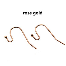Load image into Gallery viewer, Stainless Steel | Earring findings | 20pcs | 21x12mm | Stainless Steel Earring Findings | Ball Head | Ear Wire | Hook | Gold | Rose Gold | Silver | Component | Jewelry Making