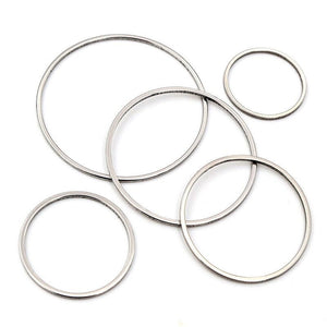 20pcs - 12-40mm, 316L stainless steel, linking rings, silver, gold, thin, hoops, closed, pendant, dangle, earring, component, charm, jewelry