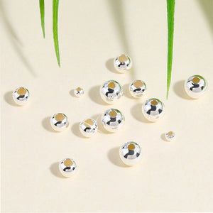 20pcs - 2mm, 3mm, 3.5mm, .925 Sterling Silver, beads, tiny, component, jewelry, DIY,