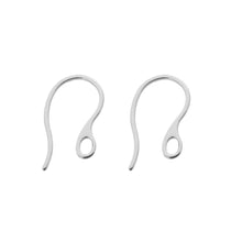 Load image into Gallery viewer, 10pcs - 22x11mm, 304 stainless steel, earring hook, curved, gold, steel, rose gold, black, connector, component, jewelry, DIY