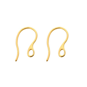 10pcs - 22x11mm, 304 stainless steel, earring hook, curved, gold, steel, rose gold, black, connector, component, jewelry, DIY