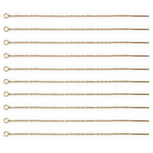 10pcs - 8cm, 13cm, stainless steel, earring thread, line, dangle, silver, gold, earring chain, making, findings, component, jewelry, DIY