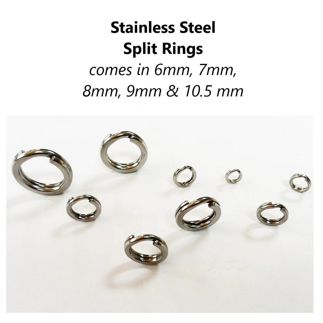 20pcs - 6,7,8,9,10.5mm, stainless steel, split ring, fishing split ring, finding, jewelry making, DIY, craft