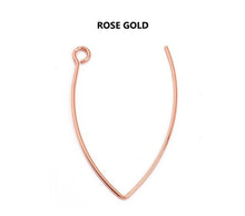 Load image into Gallery viewer, 20pcs - 30,40mm, 316 stainless steel, earring hook, french style, V shape, gold, rose gold, silver, white silver, component, jewelry, DIY