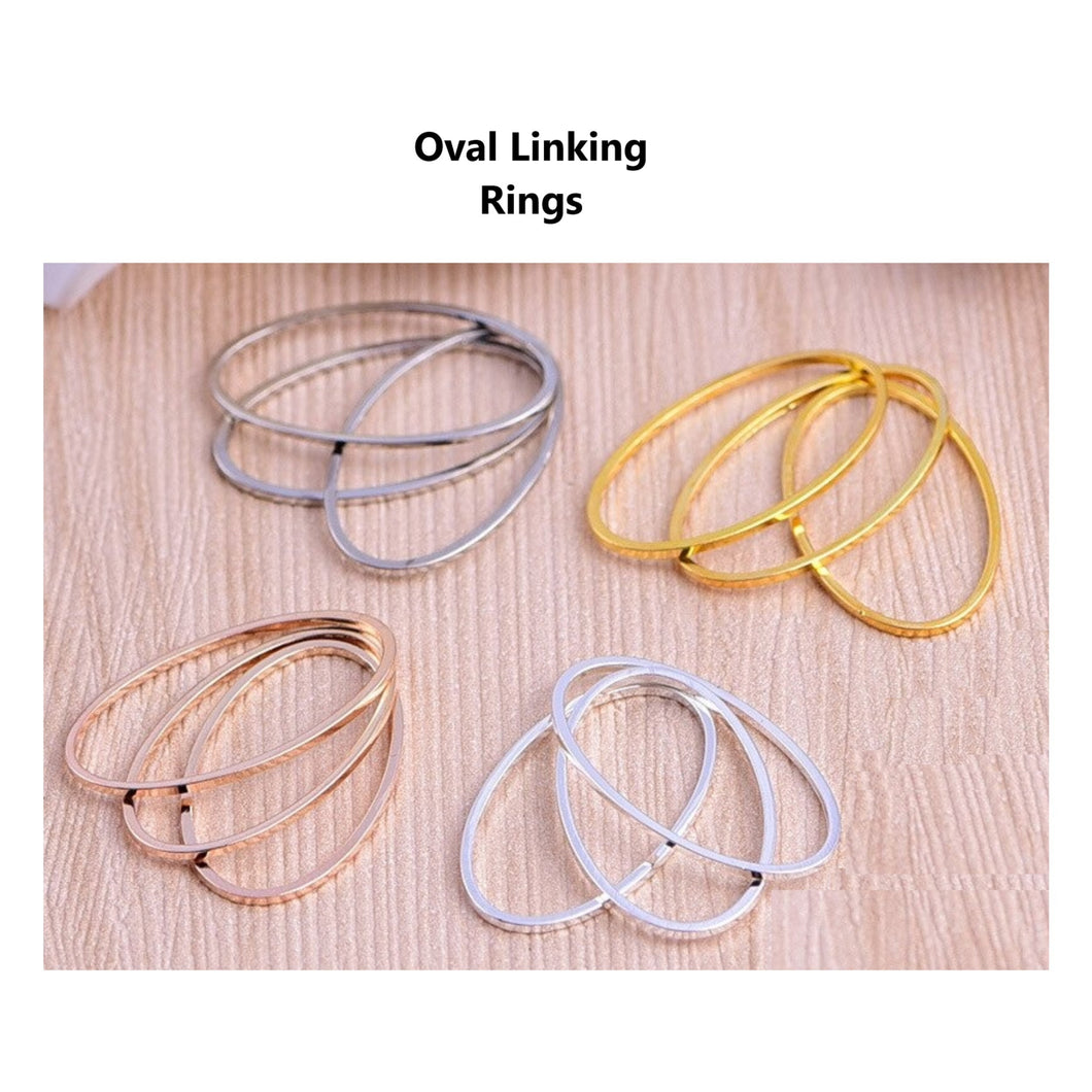 10pcs - 26x16mm, oval, linking ring, connector, component, jewelry, DIY