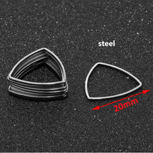 Load image into Gallery viewer, 10pcs - 20mm, stainless steel, linking ring, rounded triangle, geometric, dangle, pendant, earring, component, charm, jewelry, DIY, destash