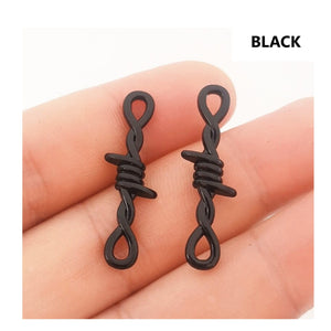 20pcs - 34x10mm, connector, hemp, barbed wire, thorn, silver, gold, bronze, black, rope, charm, dangle, pendant, earring, component, jewelry