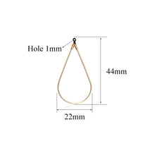 Load image into Gallery viewer, 10pcs - 44x22mm, stainless steel, steel, gold, earring accessory, wire, water drop, finding, earring pendant, component, jewelry, DIY