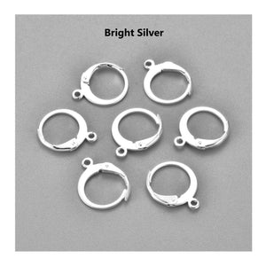 20pcs - 14x12mm, 304 stainless steel, leverback, earring hook, huggies, gold, steel, bright silver, connector, component, jewelry, DIY