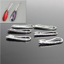 Load image into Gallery viewer, 10pcs - 10x23mm, 925 Sterling Silver plated, earring, hook, pinch bail, pendant, charm, jewelry, making, artisan, craft, diy
