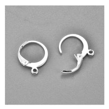 Load image into Gallery viewer, 20pcs - 14x12mm, 304 stainless steel, leverback, earring hook, huggies, gold, steel, bright silver, connector, component, jewelry, DIY