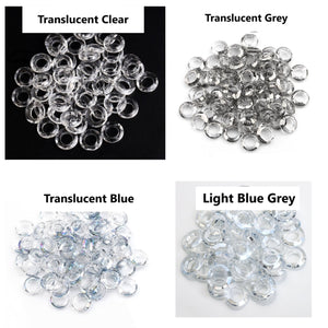 20pcs - 8mm, 10mm, glass, clear, crystal, large hole, spacer beads, component, jewelry, DIY,