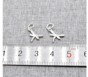 2pcs - 12x10mm, .925 Sterling Silver, dragonfly, wings, pendant, component, jewelry, DIY,