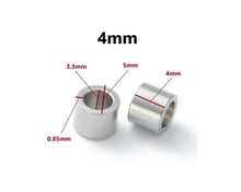 Load image into Gallery viewer, 20pcs - 4,6,7mm, stainless steel tube beads, column beads, jewelry making