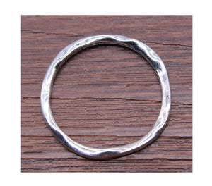 20pcs - 24mm, linking rings, silver, bronze, tibetan style, wavy, twisted, closed, irregular, pendant, earring, component, charm, jewelry