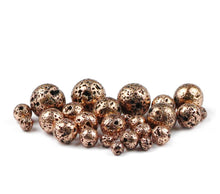 Load image into Gallery viewer, 10pcs - 12mm, lava rock, red copper, volcanic, bead, component, jewelry, DIY