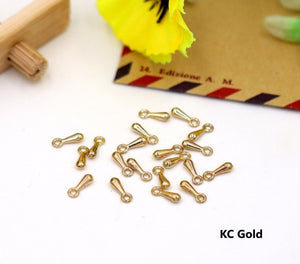 50pcs - 7x2mm, pendant, tiny, waterdrop, drop, end beads, component, jewelry, DIY