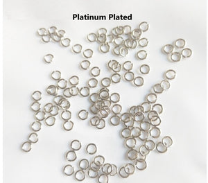 20pcs - 4mm, jump ring, 18k Gold Plated, Platinum Plated, open, connector, dangle, earring, component, charm, jewelry