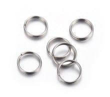 Load image into Gallery viewer, 20pcs - 5,8,10,12mm, stainless steel, split ring, steel, hold, finding, jewelry making, DIY, craft