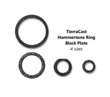 Load image into Gallery viewer, 4pcs - 8-25mm, Tierracast, hammered, black plate, linking rings, round, jewelry making, bracelet, earrings,diy