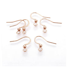 Load image into Gallery viewer, 20pcs - 17x20mm, 316L surgical stainless steel, earring hook, gold, steel, rose gold, connector, component, jewelry, DIY