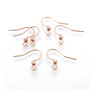20pcs - 17x20mm, 316L surgical stainless steel, earring hook, gold, steel, rose gold, connector, component, jewelry, DIY