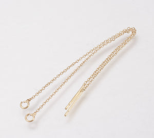 12pcs - 90mm, brass, earring threads, gold, platinum, silver, earring chain, links, connector, component, jewelry, DIY