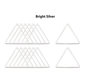 20pcs - 13-29mm, brass, triangle linking rings, white silver, gold, bronze, brass, jewelry making, necklaces, bracelets, earrings, crafts