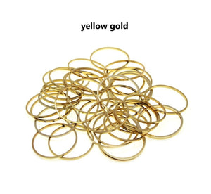 10pcs - 50mm, 60mm, brass, linking ring, closed, yellow gold, KC gold, bright silver, large, connector, component, jewelry, DIY,