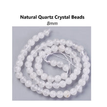 Load image into Gallery viewer, 40pcs - 8mm, natural quartz crystal, beads, round, natural stone, gemstone, component, jewelry, DIY,