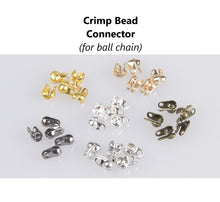 Load image into Gallery viewer, 20pcs - 1.5mm, chain end, crimp ends, tiny, ball, bead end, chain end, jewelry making, earrings, finding, bracelets, necklaces, craft, diy