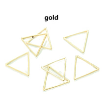 Load image into Gallery viewer, 20pcs - 13-29mm, brass, triangle linking rings, white silver, gold, bronze, brass, jewelry making, necklaces, bracelets, earrings, crafts