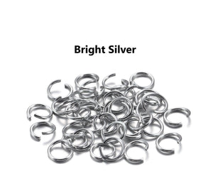100pcs -  6,8,10mm, Aluminum Jump Rings, open, jewelry making, connectors
