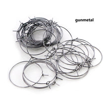 Load image into Gallery viewer, 20pcs - 12-40mm, 316L surgical stainless steel, earring wires, hoop wire, posts, earring base, connector, component, jewelry, DIY