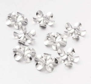 50pcs - 15x2.5mm, 316 stainless steel, flower bead caps, surgical stainless steel, earring, necklace, finding, jewelry making, DIY, craft