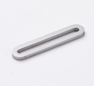 10pcs - 3x13mm, 304 stainless steel, rounded rectangle, linking ring, hollow, earring, jewelry making, connector, pendant, charm, diy