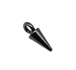 20pcs - 11mm, 14mm, metal spike, silver, gunmetal, cone, solid, heavy, drop, dangle, pendant, earring, component, charm, jewelry, DIY,