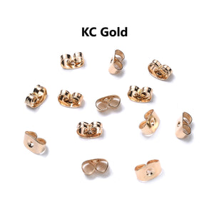 50pcs - earring back, 316 stainless steel, butterfly, stud, ear nut, earring, component, charm, jewelry, DIY,