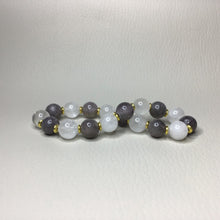 Load image into Gallery viewer, Bracelets | Natural Stone | Gray Mashan Jade Beaded Bracelet | quartz beads | gold brass spacer beads | handmade | Beaded Bracelet