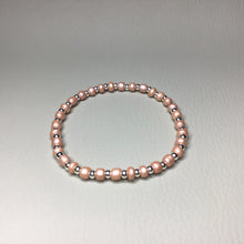 Load image into Gallery viewer, Bracelets | By Color | Rose Gold and Sterling Silver Beaded Bracelet | Glass Seed Bead | Blush | Handmade | Beaded Bracelets