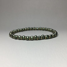 Load image into Gallery viewer, Bracelets | By Color | Metallic Olive Green and Gold Beaded Bracelet | Handmade | Beaded Bracelets