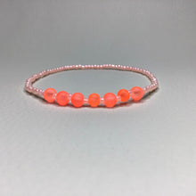Load image into Gallery viewer, Bracelets | By Color | Orange and Peach Glass and Acrylic Beaded Bracelet | Handmade | Beaded Bracelets