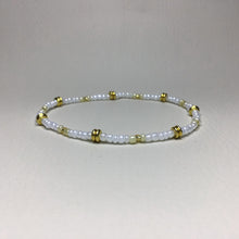 Load image into Gallery viewer, Bracelets | Metal | Glass Seed Bead Bracelets | Gold | Butter Yellow | Ivory | Handmade | Beaded Bracelets
