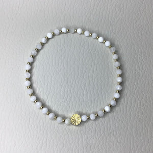 Bracelets | Natural Stone | Faceted Moonstone Beaded Bracelet | Handmade | Beaded Bracelets