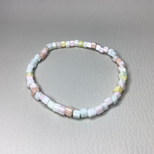 Load image into Gallery viewer, Bracelets | By Color | Pastel Glass Beaded Bracelet | glass seed bead | ice cream colors | square | Handmade | Beaded Bracelets