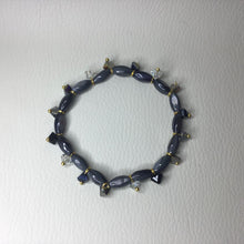 Load image into Gallery viewer, Bracelets | Natural Shell | Gray Shell | Glass Charms | Oval | Oblong | Charm Bracelet | Handmade | Beaded Bracelets